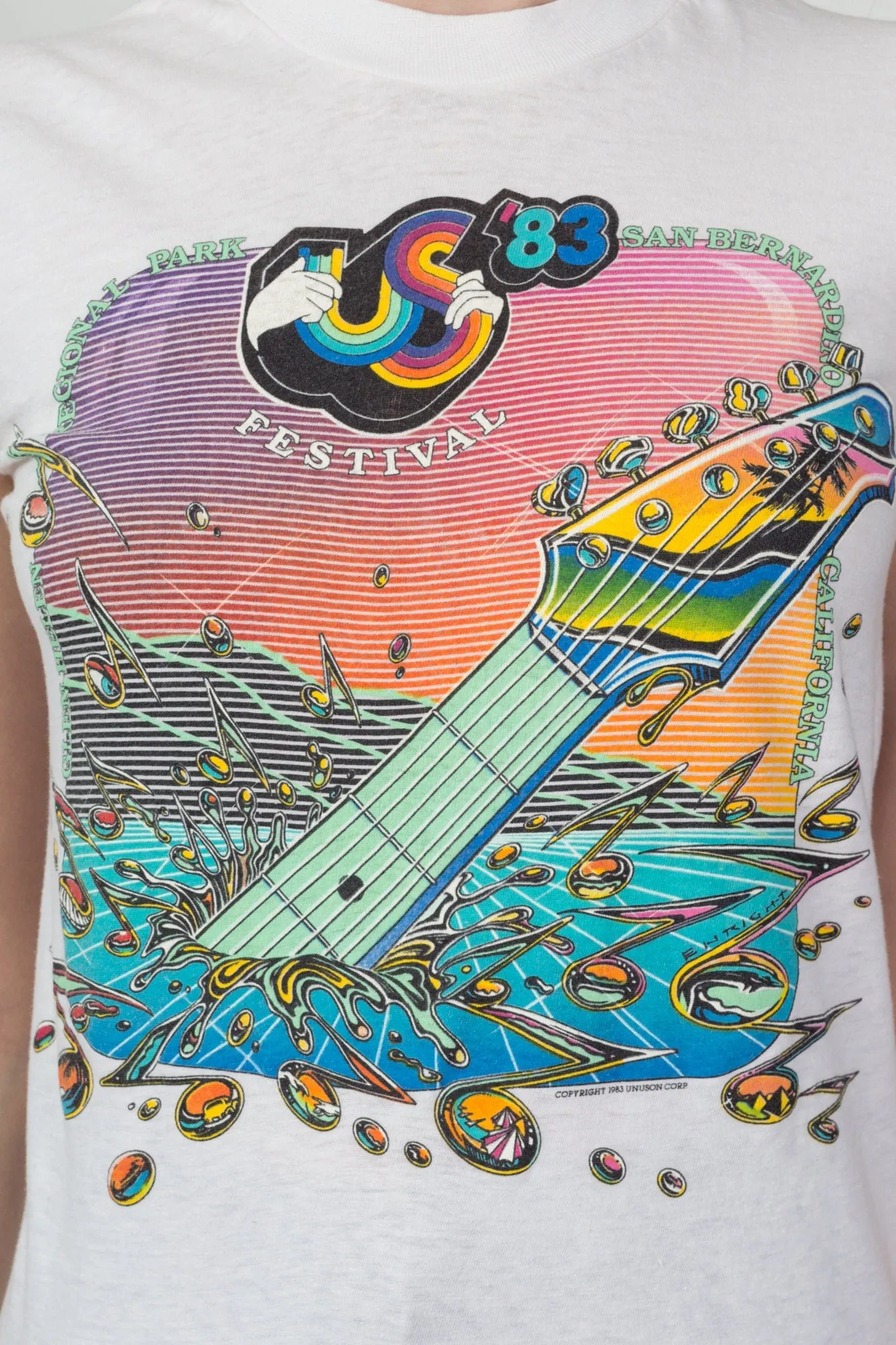 1983 US Festival David Bowie The Clash Concert Tee - XS to Small