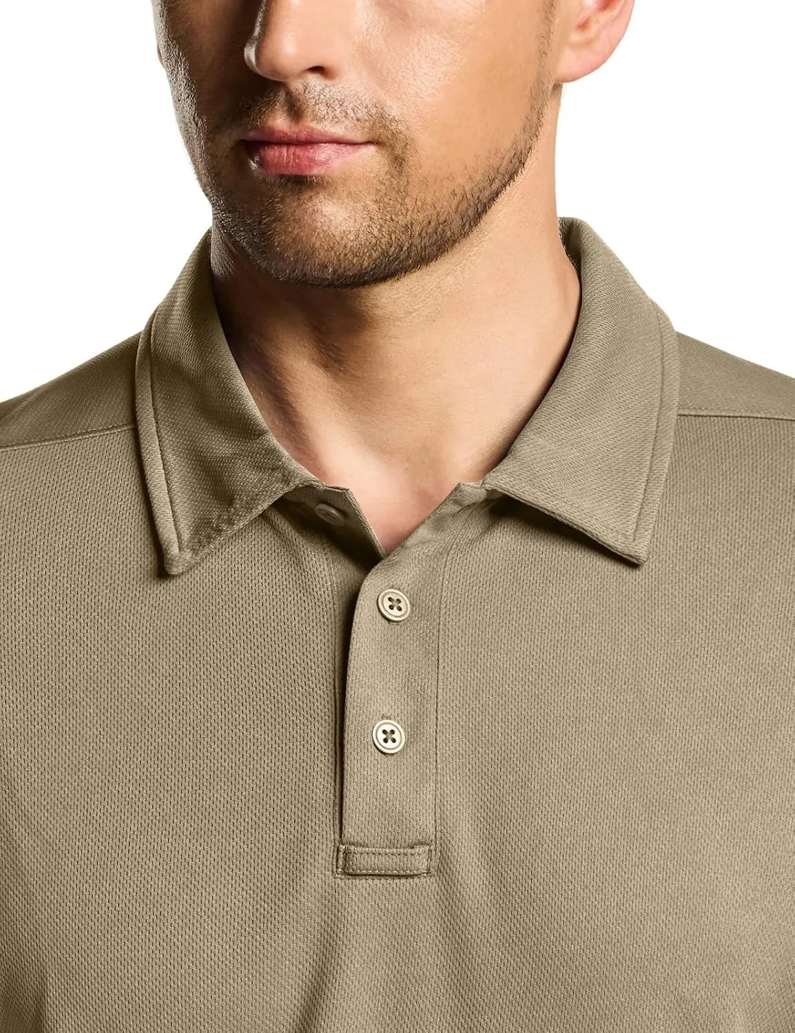 CQR Men's Polo Shirt, Long Sleeve Tactical Shirts, Outdoor UPF 50  Pique Shirt, Dry Fit Lightweight Golf Shirts