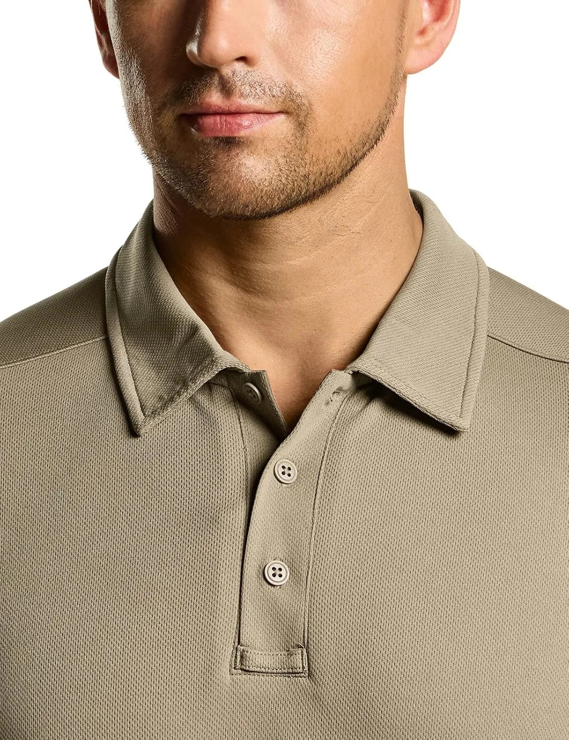 CQR Men's Polo Shirts, Tactical Short Sleeve Golf Performance Shirts, Lightweight Dry Fit UPF 50  Pique