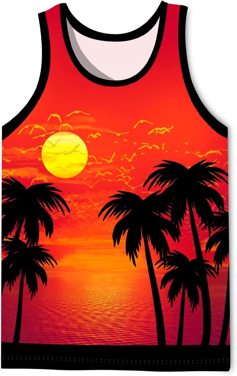 LAIDIPAS Men's 3D Tank Tops Summer Casual Novelty Sleeveless Shirt Unisex Colorful Graphics Top Tees Shirt