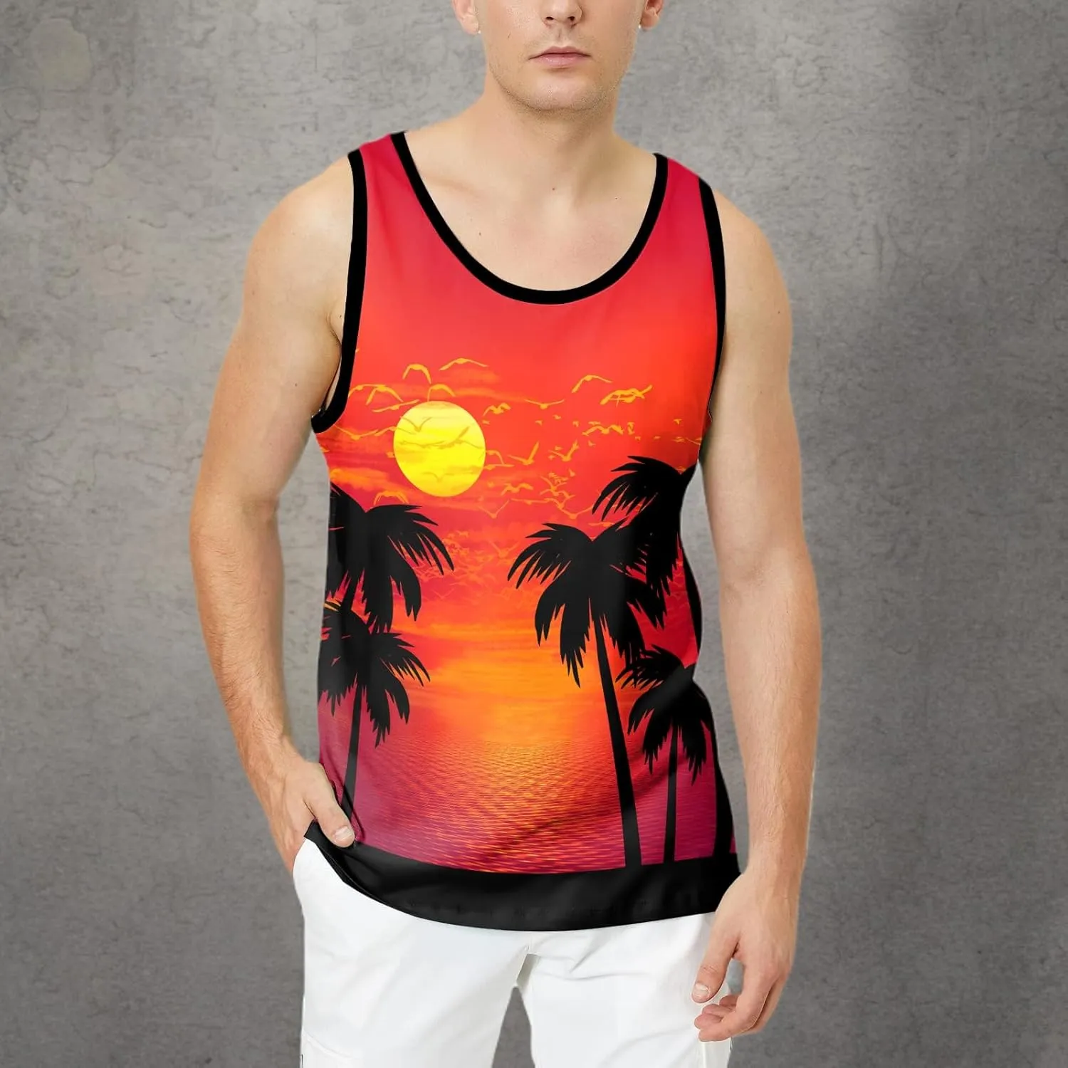 LAIDIPAS Men's 3D Tank Tops Summer Casual Novelty Sleeveless Shirt Unisex Colorful Graphics Top Tees Shirt