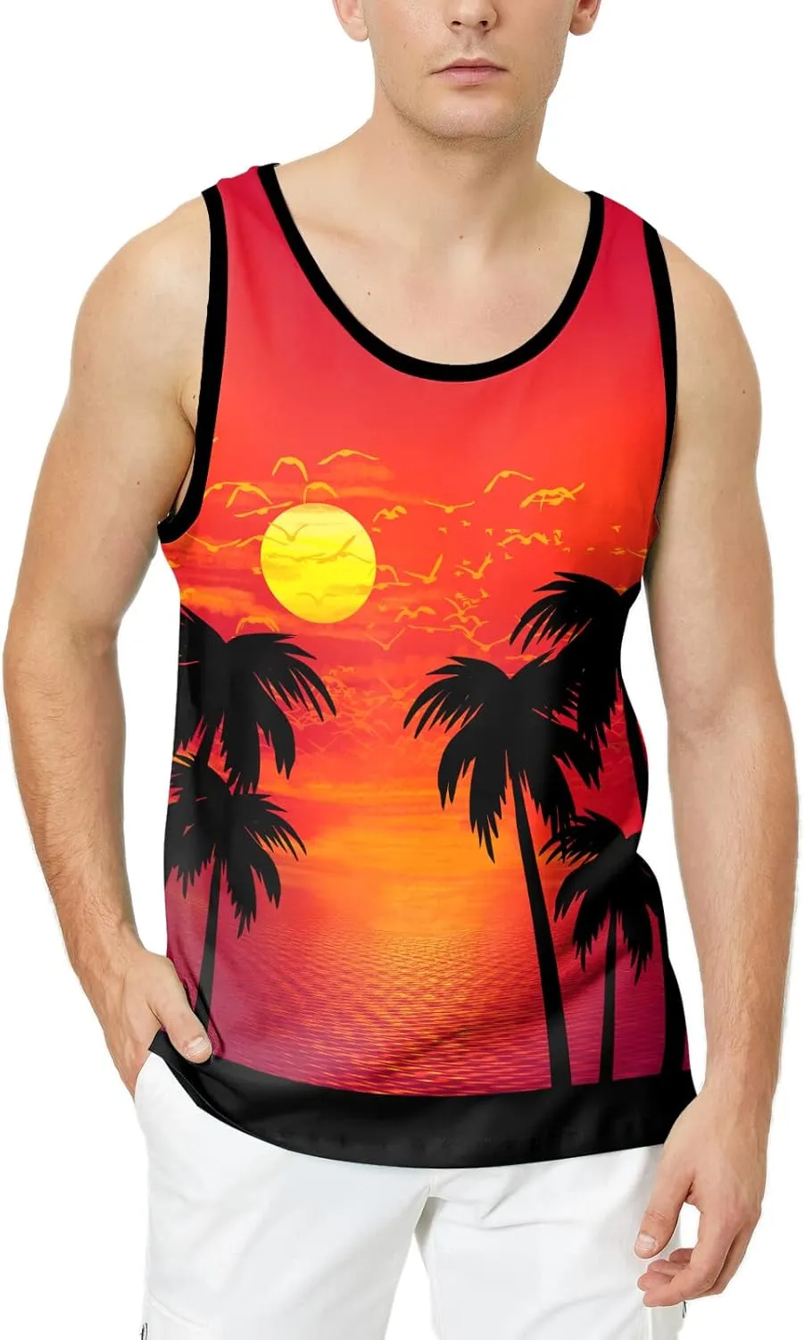 LAIDIPAS Men's 3D Tank Tops Summer Casual Novelty Sleeveless Shirt Unisex Colorful Graphics Top Tees Shirt