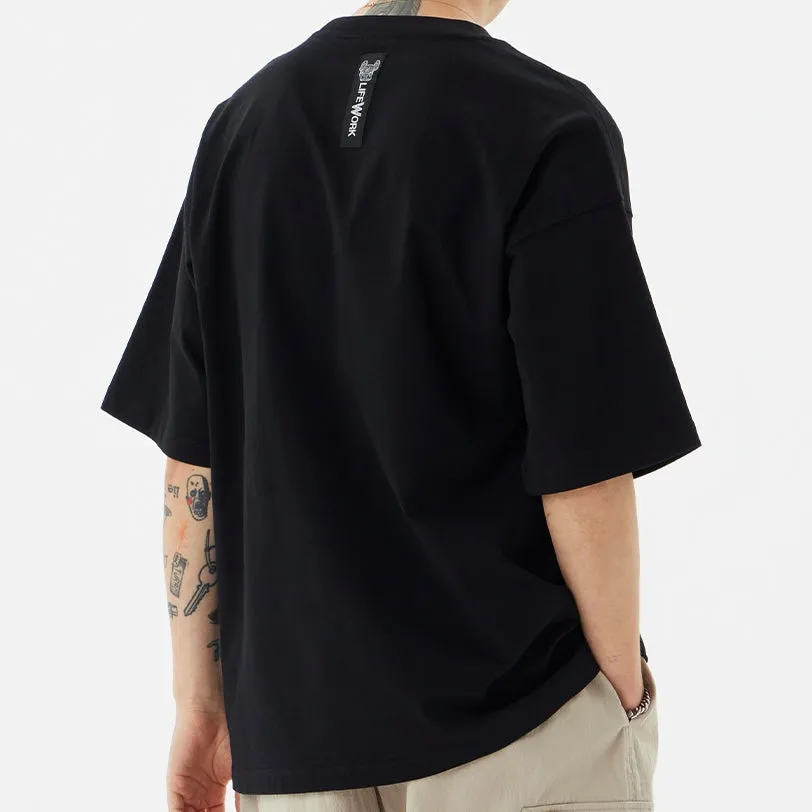 LifeWork Planet Logo Tee Black