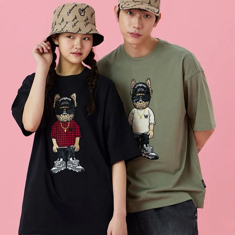 LifeWork Snapback Hip Bulldog Tee Khaki