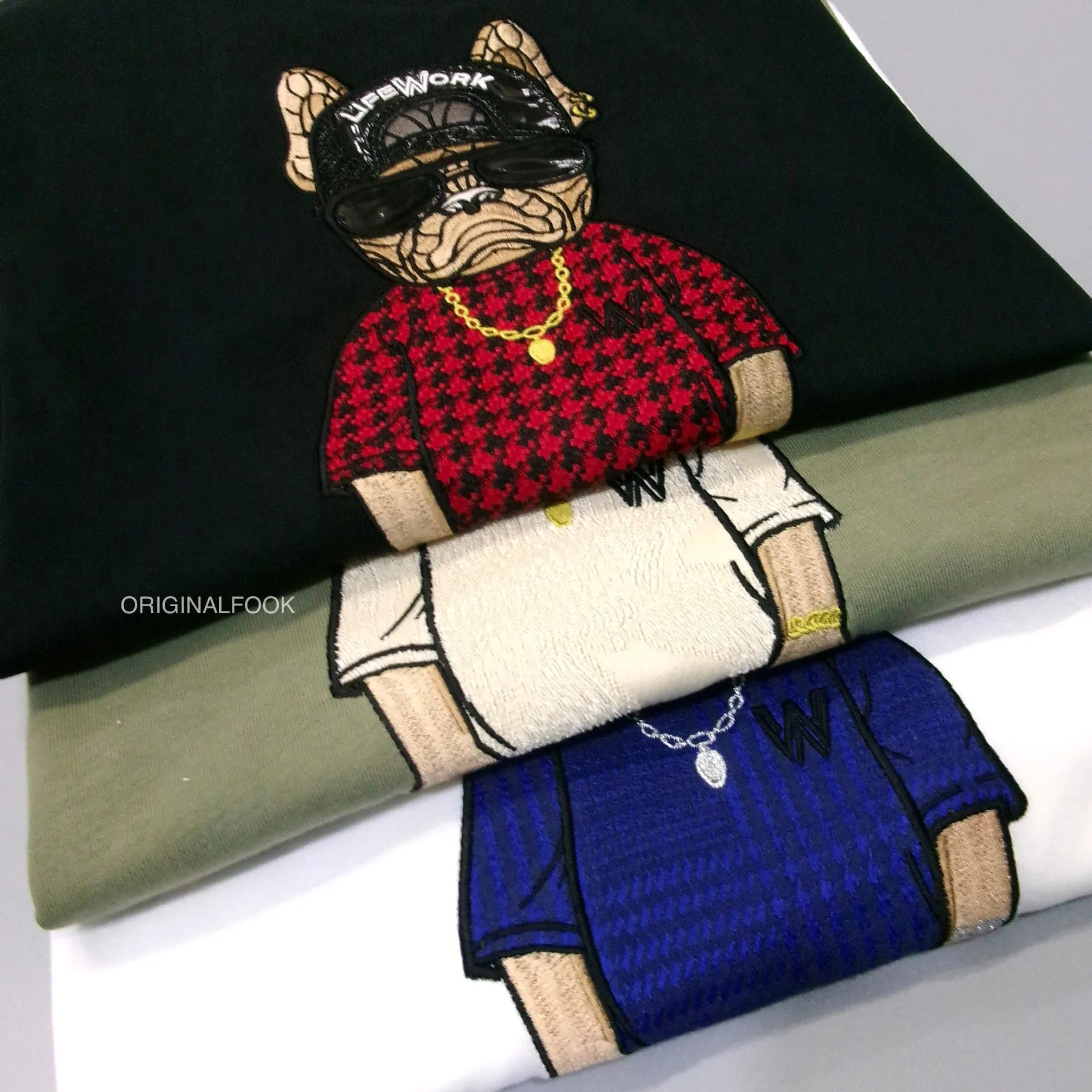 LifeWork Snapback Hip Bulldog Tee Khaki