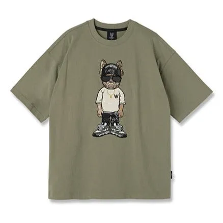 LifeWork Snapback Hip Bulldog Tee Khaki