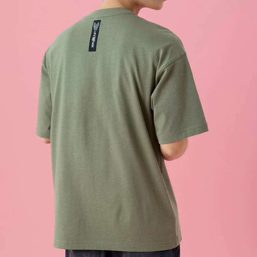 LifeWork Snapback Hip Bulldog Tee Khaki