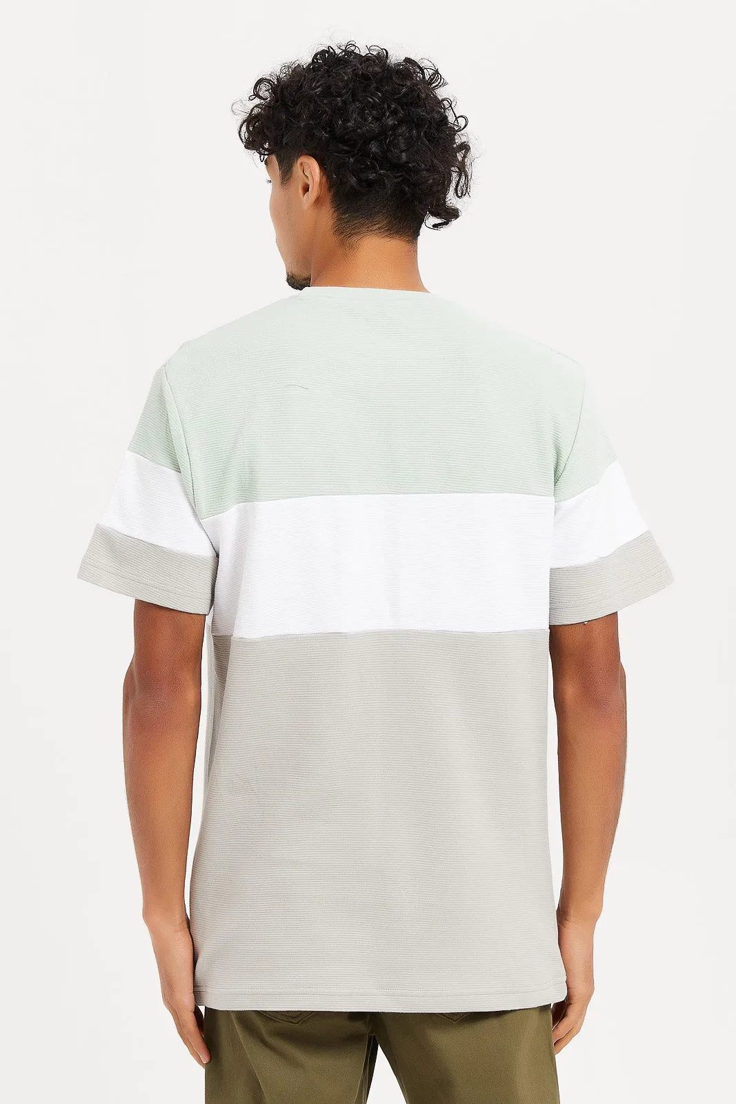 Men Multicolour Ottoman Neck T-Shirt