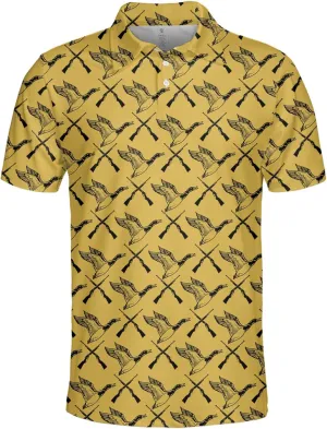 Retro Funny Polo Shirts for Men Vintage Basic Polos Mens Polo Shirts Short Sleeve Button Up Shirt Men