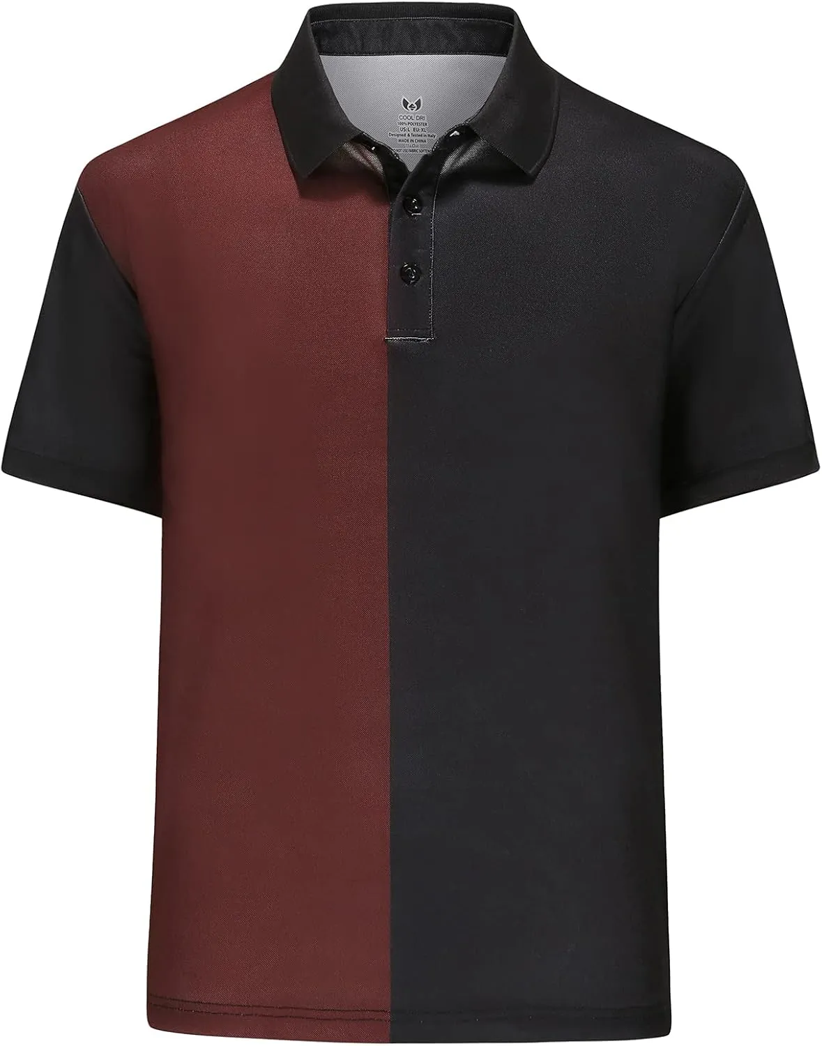 TIHEEN Men's Golf Polo Shirts,Short Sleeve Moisture Wicking Performance Polo Shirts