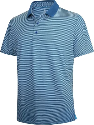 WARHORSEE Mens Golf Shirt Short Sleeve Striped Golf Polo Shirts for Men Moisture Wicking Performance Dry Fit Polo Shirts