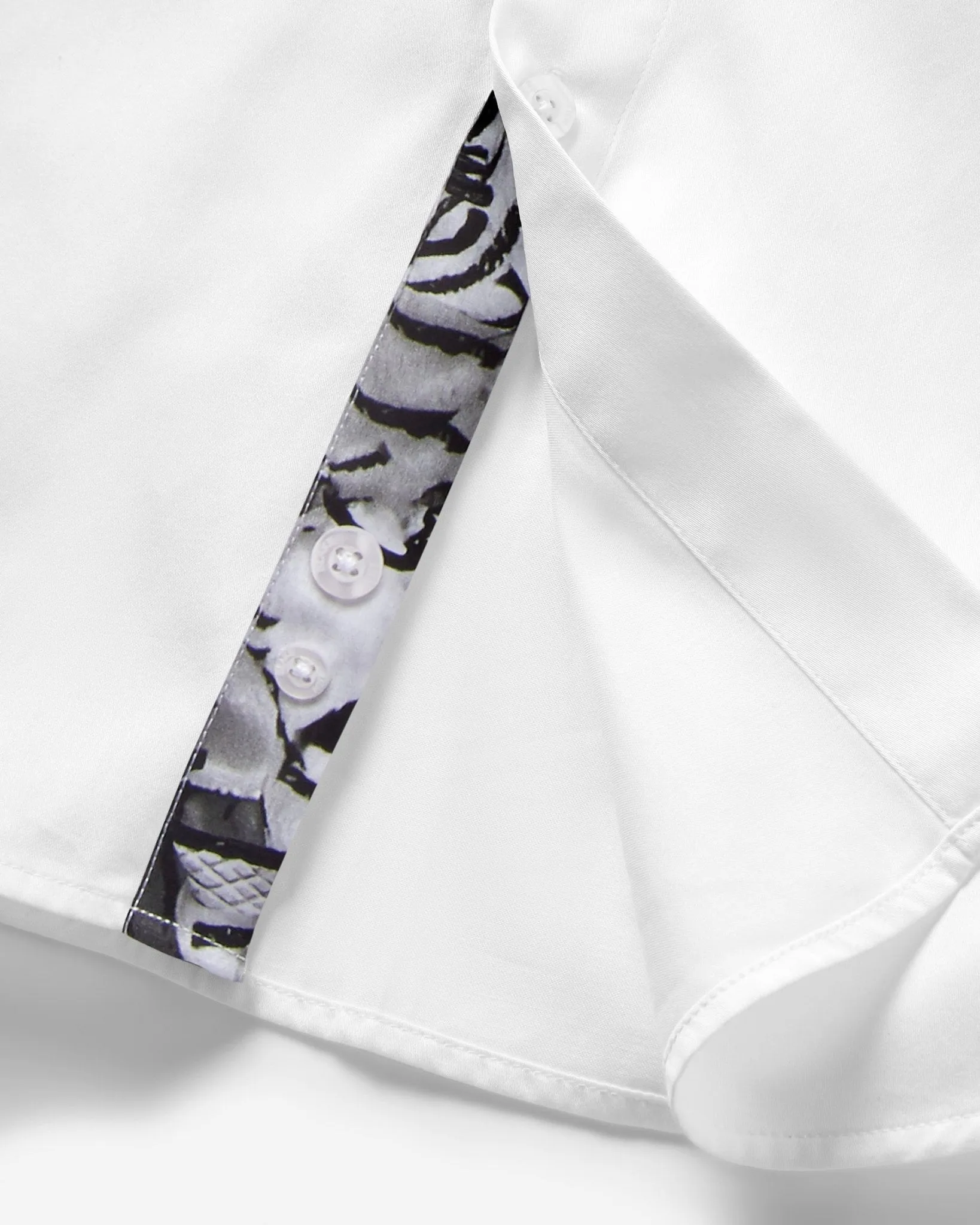 White with Exotic Zebras Accents Shirt
